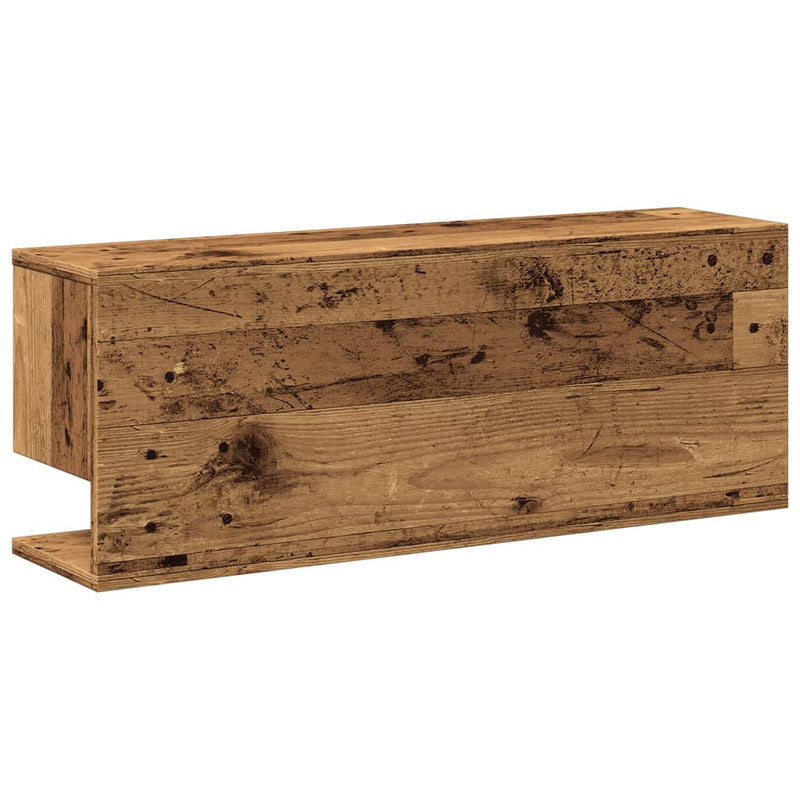 vidaXL antik fa színű szerelt fa faliszekrény 80 x 20 x 30 cm