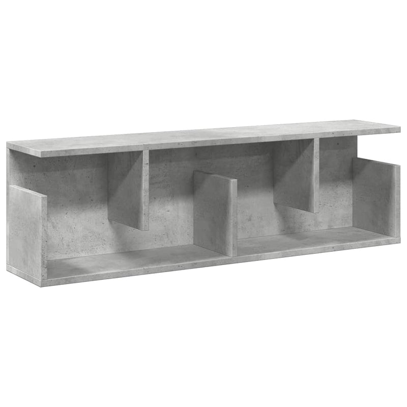 vidaXL betonszürke szerelt fa faliszekrény 100 x 20 x 30 cm