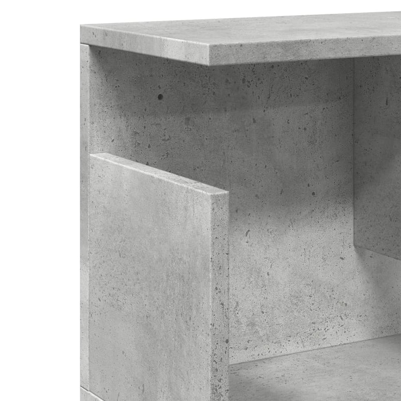 vidaXL betonszürke szerelt fa faliszekrény 100 x 20 x 30 cm