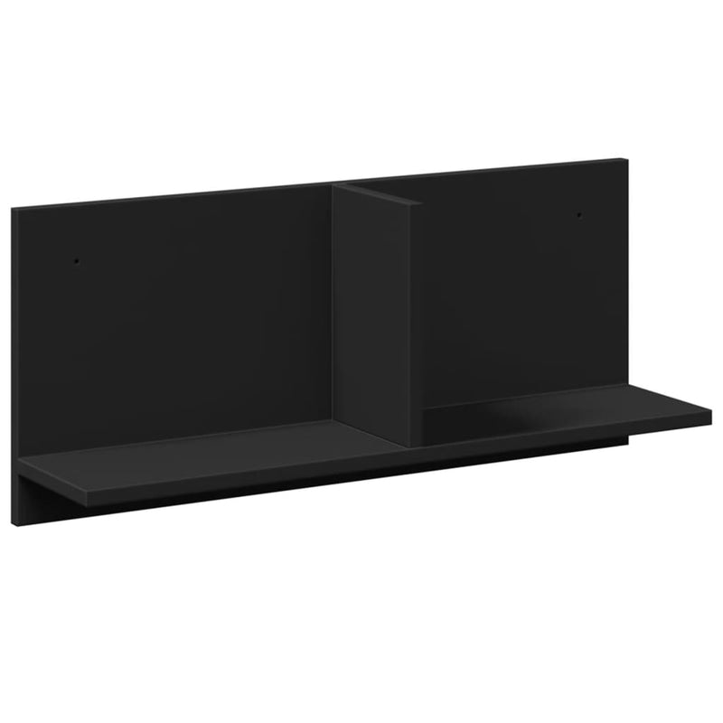 vidaXL fekete szerelt fa faliszekrény 70 x 16,5 x 30 cm