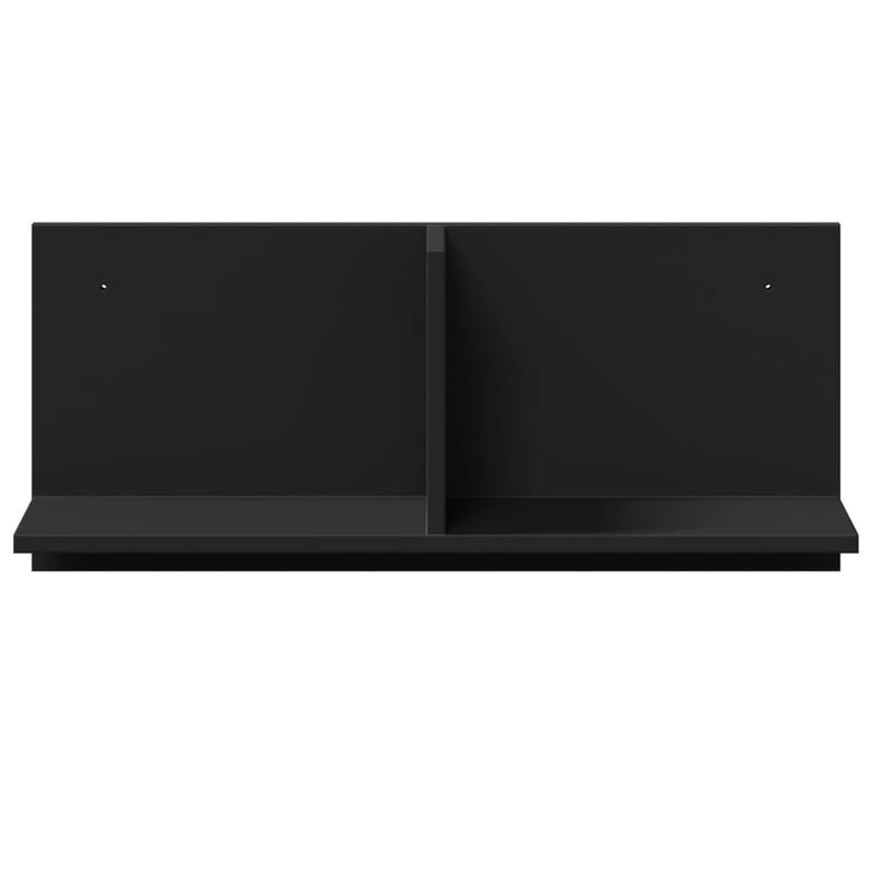 vidaXL fekete szerelt fa faliszekrény 70 x 16,5 x 30 cm