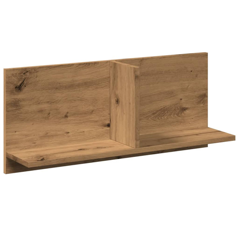 vidaXL kézműves tölgy színű szerelt fa faliszekrény 70 x 16,5 x 30 cm
