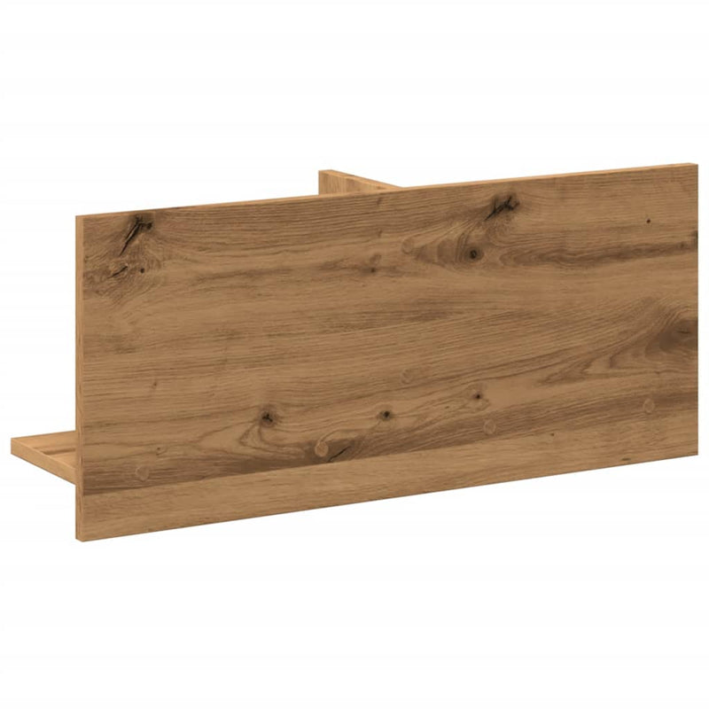 vidaXL kézműves tölgy színű szerelt fa faliszekrény 70 x 16,5 x 30 cm