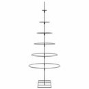 vidaXL fekete fém karácsonyfa dekorációhoz 150 cm