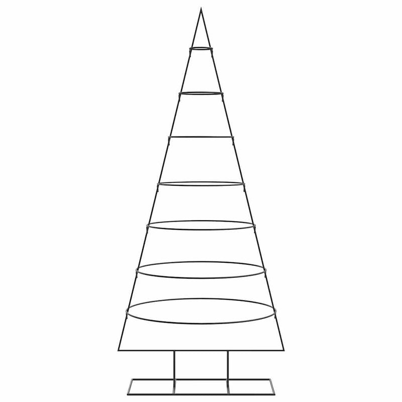 vidaXL fekete fém karácsonyfa dekorációhoz 180 cm