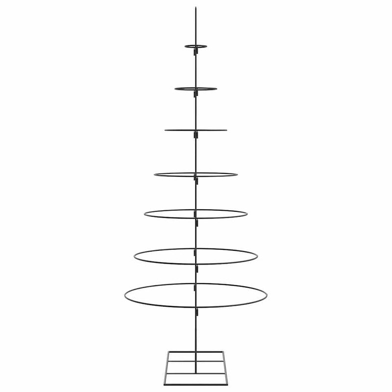 vidaXL fekete fém karácsonyfa dekorációhoz 180 cm