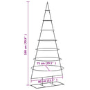 vidaXL fekete fém karácsonyfa dekorációhoz 180 cm