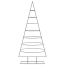 vidaXL fekete fém karácsonyfa dekorációhoz 210 cm