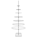 vidaXL fekete fém karácsonyfa dekorációhoz 210 cm