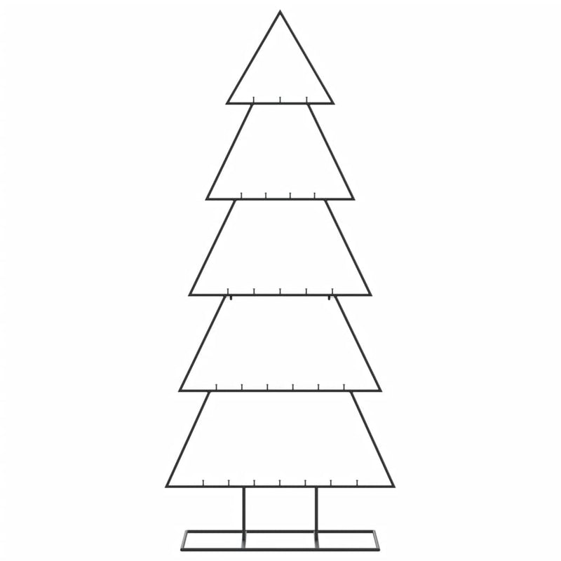 vidaXL fekete fém karácsonyfa dekorációhoz 150 cm
