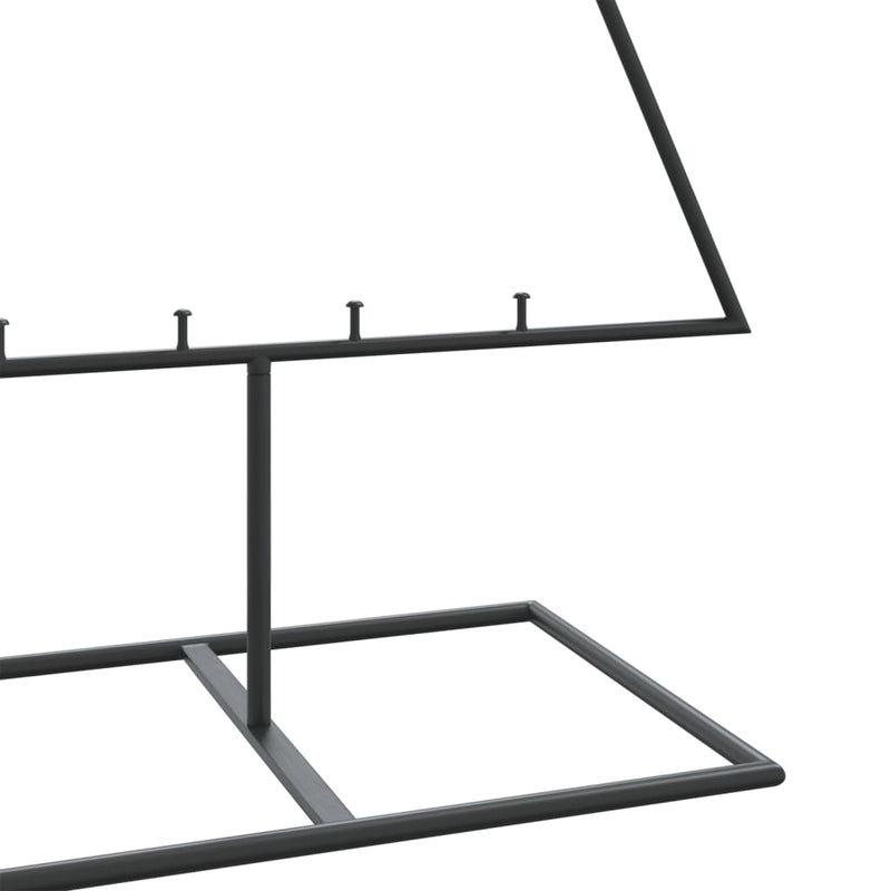 vidaXL fekete fém karácsonyfa dekorációhoz 150 cm