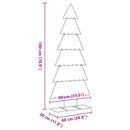 vidaXL fekete fém karácsonyfa dekorációhoz 180 cm