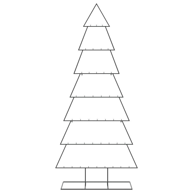 vidaXL fekete fém karácsonyfa dekorációhoz 210 cm