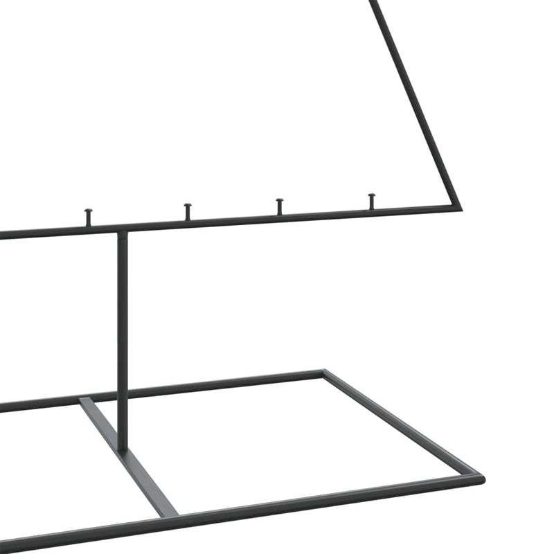 vidaXL fekete fém karácsonyfa dekorációhoz 210 cm