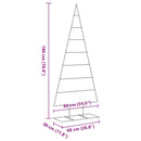 vidaXL fekete fém karácsonyfa dekorációhoz 180 cm