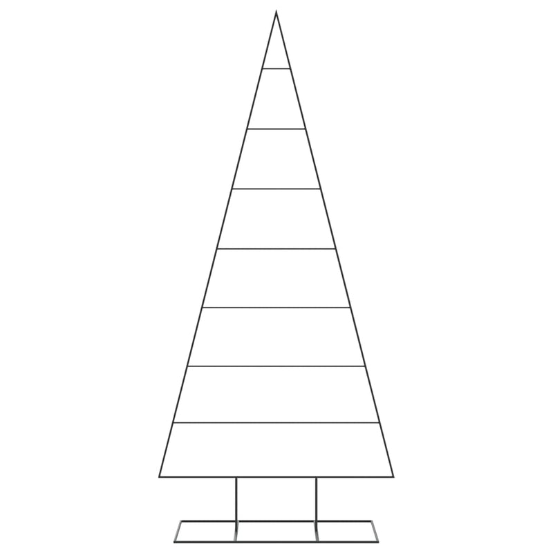 vidaXL fekete fém karácsonyfa dekorációhoz 210 cm