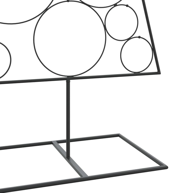 vidaXL fekete fém karácsonyfa dekorációhoz 180 cm