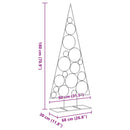 vidaXL fekete fém karácsonyfa dekorációhoz 180 cm