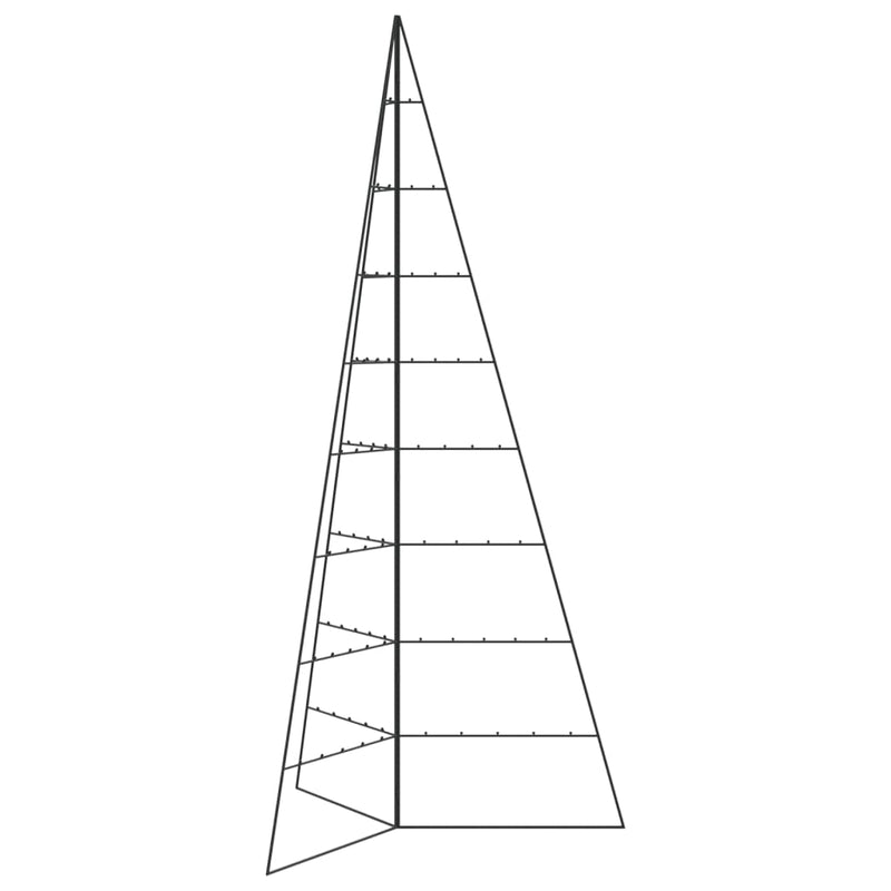 vidaXL fekete fém karácsonyfa dekorációhoz 210 cm