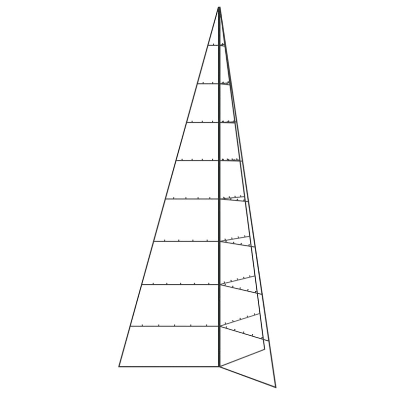 vidaXL fekete fém karácsonyfa dekorációhoz 210 cm