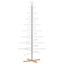 vidaXL fekete fém karácsonyfa alap dekorációhoz 210 cm