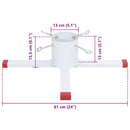 vidaXL fehér karácsonyfatalp 61 x 61 x 15,5 cm