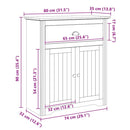 vidaXL előszobaszekrény "BODO" Szürke 80x35x90 cm