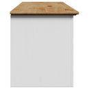 vidaXL előszobapad "BODO" fehér és barna 114x40x45 cm
