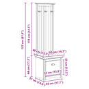 vidaXL előszobaszekrény kampókkal "BODO" Szürke 50x40x157 cm