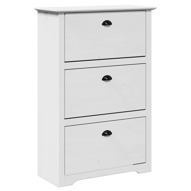 vidaXL cipőállvány "BODO" Fehér 80x35x118 cm