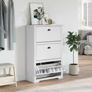 vidaXL cipőállvány "BODO" Fehér 80x35x118 cm