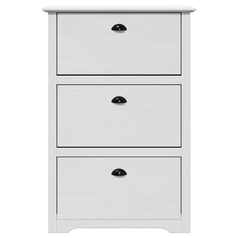 vidaXL cipőállvány "BODO" Fehér 80x35x118 cm
