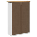 vidaXL cipőállvány "BODO" Fehér és barna 80x35x118 cm