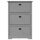 vidaXL cipőállvány "BODO" Szürke 80x35x118 cm