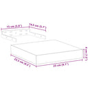vidaXL 4 db szerelt fa függőpolc 23 x 23,5 x 4 cm