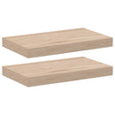 vidaXL 2 db szerelt fa függőpolc 40 x 23,5 x 4 cm