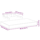vidaXL 4 db szerelt fa függőpolc 40 x 23,5 x 4 cm