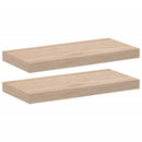 vidaXL 2 db szerelt fa függőpolc 50 x 23,5 x 4 cm