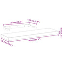 vidaXL 4 db szerelt fa függőpolc 80 x 23,5 x 4 cm