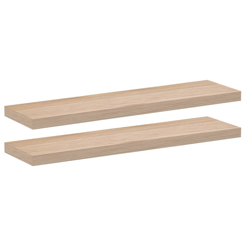 vidaXL 2 db szerelt fa függőpolc 90 x 23,5 x 4 cm