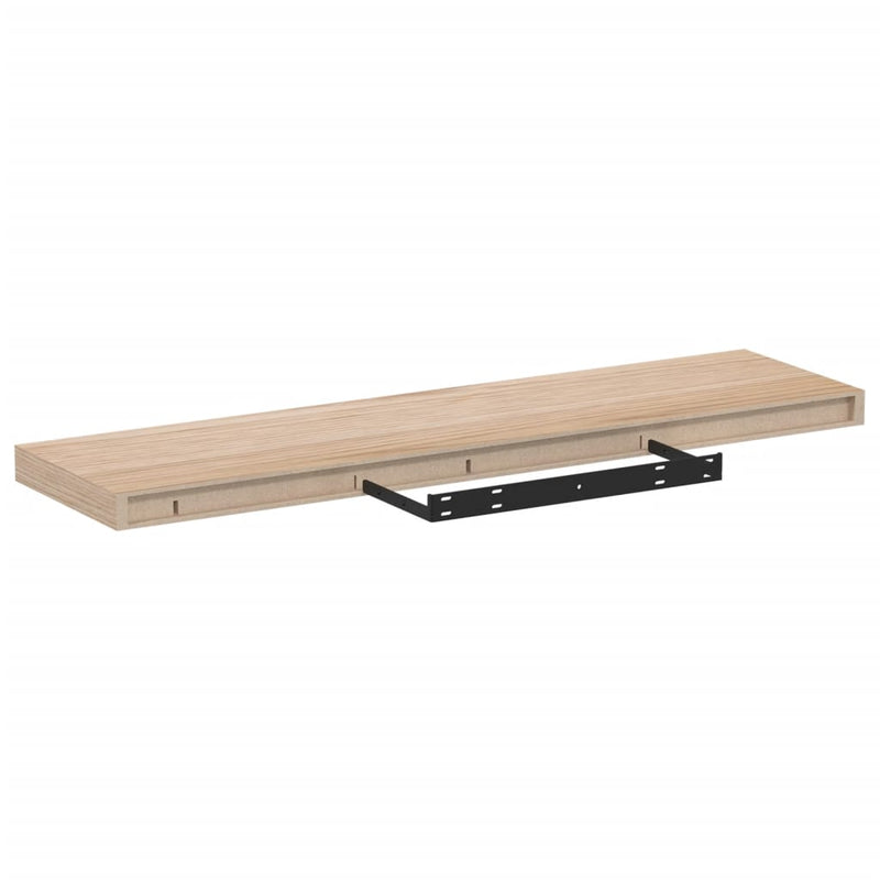 vidaXL 2 db szerelt fa függőpolc 90 x 23,5 x 4 cm