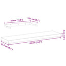 vidaXL 4 db szerelt fa függőpolc 90 x 23,5 x 4 cm