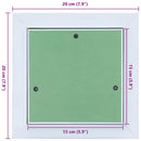 vidaXL Hozzáférési panel Zöld és Ezüst 20 x 20 cm