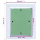 vidaXL Hozzáférési panel Zöld és Ezüst 20 x 25 cm