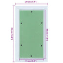 vidaXL Hozzáférési panel Zöld és Ezüst 20 x 35 cm