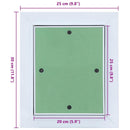 vidaXL Hozzáférési panel Zöld és Ezüst 25 x 30 cm