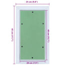 vidaXL Hozzáférési panel Zöld és Ezüst 25 x 45 cm