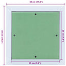 vidaXL Hozzáférési panel Zöld és Ezüst 30 x 30 cm