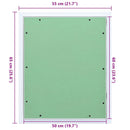 vidaXL Hozzáférési panel Zöld és Ezüst 55 x 65 cm