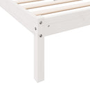 vidaXL fehér tömör fenyő extra hosszú ágykeret matrac nélkül 80x210 cm